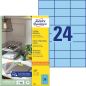 Preview: Avery zweckform etiketten 70x37mm 3449 universal, blau 100bl./24st. - Avery-zweckform-3449-4004182034491