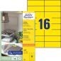 Preview: Avery zweckform etiketten 105x37mm 3455 universal, gelb 100bl./16st. - Avery-zweckform-3455-4004182034552