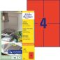 Preview: Avery zweckform etiketten 105x148mm 3456 rot 400 stück - Avery-zweckform-3456-4004182034569