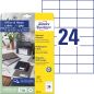 Preview: Avery zweckform universal-etiketten 70x37mm 3474-10 weiss 240 stk./10 blatt - Avery-zweckform-3474-10-4004182617571