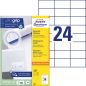 Preview: Avery zweckform etiketten 70x37mm 3474 weiss 2400 stk./100 blatt - Avery-zweckform-3474-4004182034743