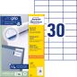 Preview: Avery zweckform universal-etiketten 70x29.7mm 3489 weiss 3000 stk./100 blatt - Avery-zweckform-3489-4004182034897