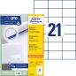 Preview: Avery zweckform etiketten 70x42,3mm 3652-200 weiss 4620 stk./200+20 blatt - Avery-zweckform-3652-200-4004182249529
