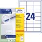 Preview: Avery zweckform etiketten 64,6x33,8mm 3658-200 weiss 5280 stk./200+20 blatt - Avery-zweckform-3658-200-4004182249499
