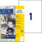 Preview: Avery zweckform etiketten 210x297mm 6125 weiss 10 stk./10 blatt - Avery-zweckform-6125-4004182061251
