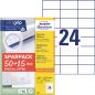 Preview: Avery zweckform universal-etiketten 70x37mm 6605z weiss 156 stk./65 blatt - Avery-zweckform-6605z-4004182066058