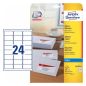 Preview: Avery zweckform adressetiketten 63.5x33.9mm j8159-25 weiss 25bl./24st. - Avery-zweckform-j8159-25-4004182235331