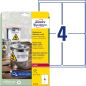 Preview: Avery zweckform etiketten laser 99,1x139mm l47748 weiss, wetterfest 8 blatt - Avery-zweckform-l47748-4004182076026