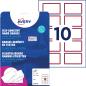 Preview: Avery zweckform namens-etiketten l4786-20 weiss/rot 80x50mm 200 stück - Avery-zweckform-l4786-20-4004182074848