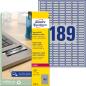 Preview: Avery zweckform typenschild-labels 25,4x10mm l6008-20 silber, laser 3780 st./20 bl. - Avery-zweckform-l6008-20-4004182060087