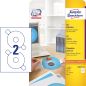 Preview: Avery zweckform cd-etiketten 117mm l6015-25 universal, weiss 25bl./2stk. - Avery-zweckform-l6015-25-4004182060155