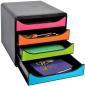 Preview: Biella schubladenbox bigbox a4+ 31049802bidu schwarz/harlekin, 4 schubl. - Biella-31049802bidu-7611365472352