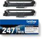 Preview: Brother toner hy twin pack schwarz tn-247bktwin hl-l3210cw 2x3000 seiten - Brother-tn-247bktwin-4977766812726