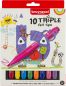 Preview: Bruynzeel fasermalerset kids triple 60123010 dreieckig, 10 farben - Bruynzeel-60123010-8712079421045