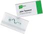 Preview: Durable namensschild mit wellennadel 800619 transp.,pvc, 60x30mm 100 stk. - Durable-800619-4005546810065