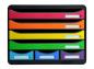 Preview: Exacompta schubladenbox store-box mini 307798d schwarz/regenbogen, 7 schubl. - Exacompta-307798d-9002493423893