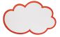 Preview: Franken moderationskarte wolke umz w 25x42cm, weiss,roter rand - Franken-umz-w-4016946056076