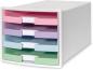 Preview: Han schubladenbox impuls a4/c4 1013-129 weiss/pastell, 4 schubladen - Han-1013-129-4012473120129-02.jpg