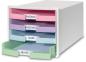 Preview: Han schubladenbox impuls a4/c4 1013-129 weiss/pastell, 4 schubladen - Han-1013-129-4012473120129-03.jpg