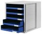 Preview: HAN Schubladenbox grau/blau 1401-14 5 Fächer