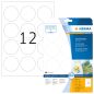 Preview: Herma rund-etiketten 60mm 5067 weiss 300 st./25 blatt - Herma-5067-4008705050678