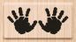 Preview: Heyda stempel hände 4.5x2cm 211801204 holz matt - Heyda-211801204-4011643846142