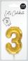 Preview: I am creative folienballon zahl 3 85cm 1000-1048 gold - I-am-creative-1000-1048-7611983246748