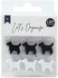 Preview: I am creative magnet hund let`s organize maa4035.53 schwarz, weiss 6 stück - I-am-creative-maa403553-7611983215508