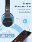 Preview: Iclever headphones kids bt led c03-1702n-10 74/85/94 db, 55h black - Iclever-c03-1702n-10-6934911798388-05.jpg