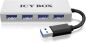 Preview: ICY BOX 4 Port Hub USB 3.0 IB-AC6104 Aluminium silver