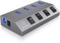 Preview: Icy box 4 port hub & charger usb 3.0 ib-hub1405 aluminium - Icy-box-ib-hub1405-4250078164883