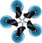 Preview: L33T Rubber wheels blue, 5-pack 160529 for L33T chairs