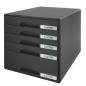 Preview: Leitz schubladenbox plus schwarz 52110095 5 fächer - Leitz-52110095-4002432102327