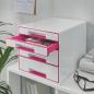 Preview: Leitz schubladenbox wow cube a4 52132023 weiss/pink, 4 schubladen - Leitz-52132023-4002432115341-03.jpg