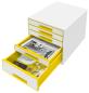 Preview: Leitz schubladenbox wow cube a4 5214-20-16 weiss/gelb, 5 schubladen - Leitz-5214-20-16-4002432121618-02.jpg
