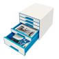 Preview: Leitz schubladenbox wow cube a4 52142036 weiss/blau, 5 schubladen - Leitz-52142036-4002432115426-02.jpg