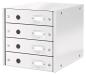 Preview: Leitz schubladenset click&store 6049-00-01 weiss 4 fächer - Leitz-6049-00-01-4002432396917