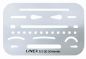 Preview: Linex radierschablone 247100l mit 26 Öffnungen - Linex-247100l-5701221106377