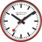Preview: Mondaine wanduhr 250mm a990.11sbc rot/weiss - Mondaine-a99011sbc-7611382554680