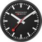 Preview: Mondaine wanduhr 250mm a990.64sbb schwarz/weiss - Mondaine-a99064sbb-7611382556301