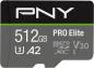Preview: Pny micro-sdxc pro elite 512gb p-sdux512u3100pro-ge uhs-i u3 a2 & adapter - Pny-p-sdux512u3100pro-ge-0751492623580-02.jpg