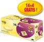 Preview: Post-it notes promo pack 77x76mm 654p14cy+ canary yellow 14+4 - Post-it-654p14cy-4054596430358