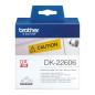 Preview: Ptouch endlos-etiketten 62mmx15.24m dk-22606 ql-500/550 film gelb rolle - Ptouch-dk-22606-4977766628228-02.jpg