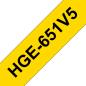 Preview: Ptouch band, high-grade schwarz/gelb hg-e651 24mm/8m 5 stück - Ptouch-hg-e651-4977766684699-02.jpg