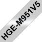 Preview: Ptouch band,high-grade bk/matt-silber hge-m951 24mm/8m 5 stück - Ptouch-hge-m951-4977766684736