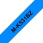 Preview: Ptouch band, nicht lam. schwarz/blau m-k531bz zu pt-65/75/85/110 8m x 12 mm - Ptouch-m-k531bz-4977766625104-02.jpg