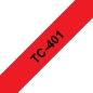 Preview: Ptouch band, laminiert schwarz/rot tc-401 pt-3000 12 mm - Ptouch-tc-401-4977766050593-02.jpg