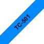 Preview: Ptouch band, laminiert schwarz/blau tc-501 pt-3000 12 mm - Ptouch-tc-501-4977766050609-02.jpg
