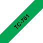 Preview: Ptouch band, laminiert schwarz/grün tc-701 pt-3000 12 mm - Ptouch-tc-701-4977766050623-02.jpg