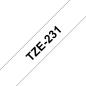 Preview: Ptouch band, laminiert schwarz/weiss tze-231 pt-1280vp 12 mm - Ptouch-tze-231-4977766685177-02.jpg